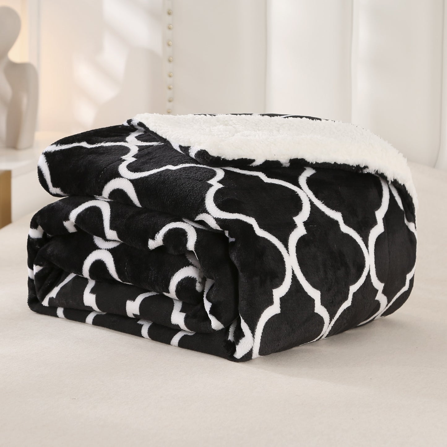 Furry Throw Blanket Warm Cashmere Bedspread Winter Bed Covers