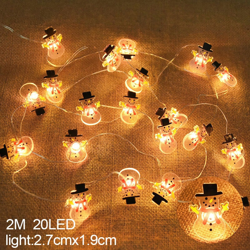 Snowflake LED Light Christmas Decorations For Home Hanging Garland