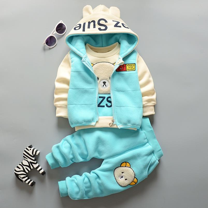 2020 Autumn Winter Suit for Girls Boys Hooded Coat Set