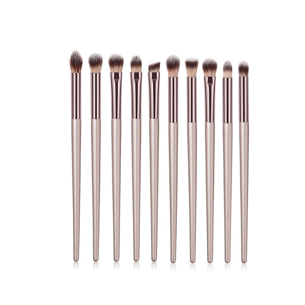 4/10pcs Champagne makeup brushes set for cosmetic foundation