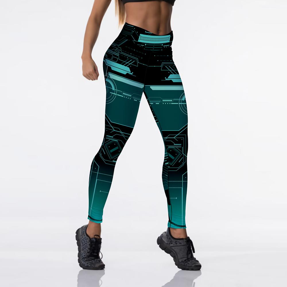 Spandex Sexy High Waist Elasticity Women Digital Printed Leggings