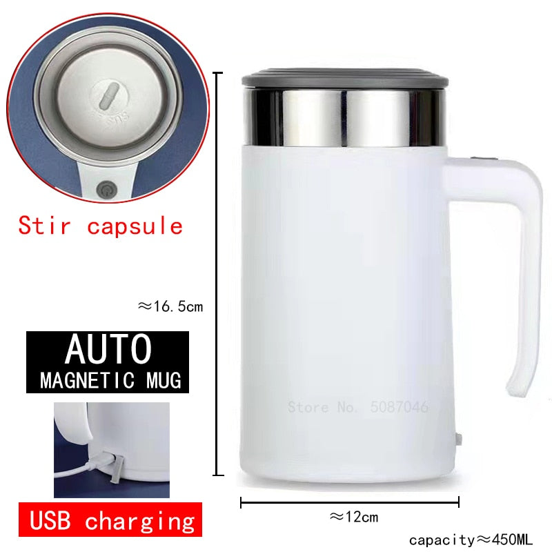 New Automatic Self Stirring Magnetic Mug Creative Stainless Steel Mixer