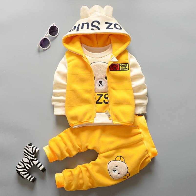 2020 Autumn Winter Suit for Girls Boys Hooded Coat Set