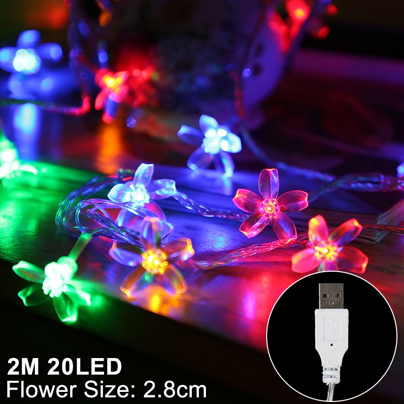 Snowflake LED Light Christmas Decorations For Home Hanging Garland