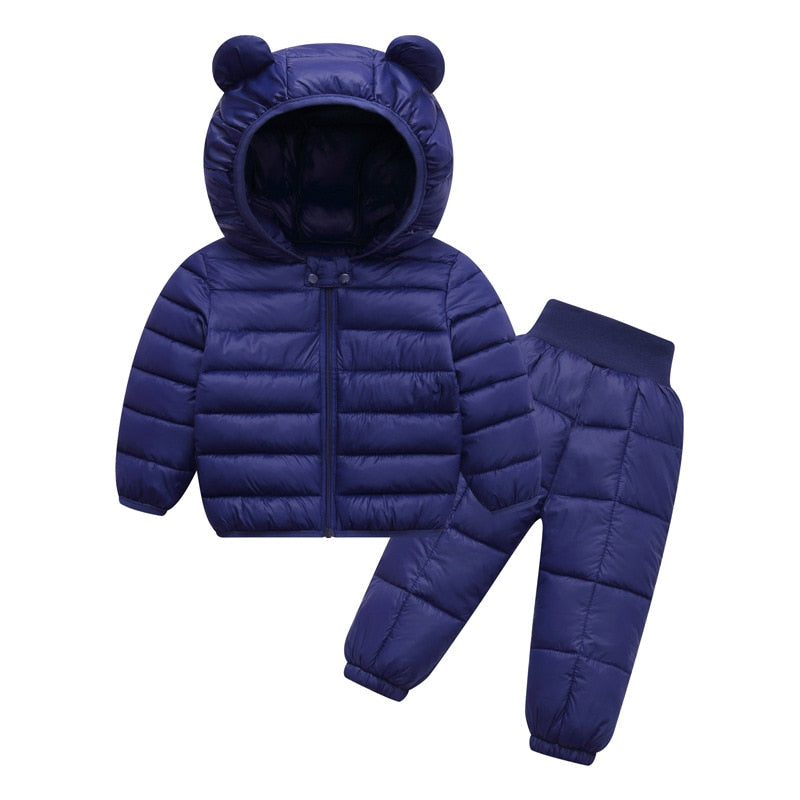 2020 Autumn Winter Suit for Girls Boys Hooded Coat Set