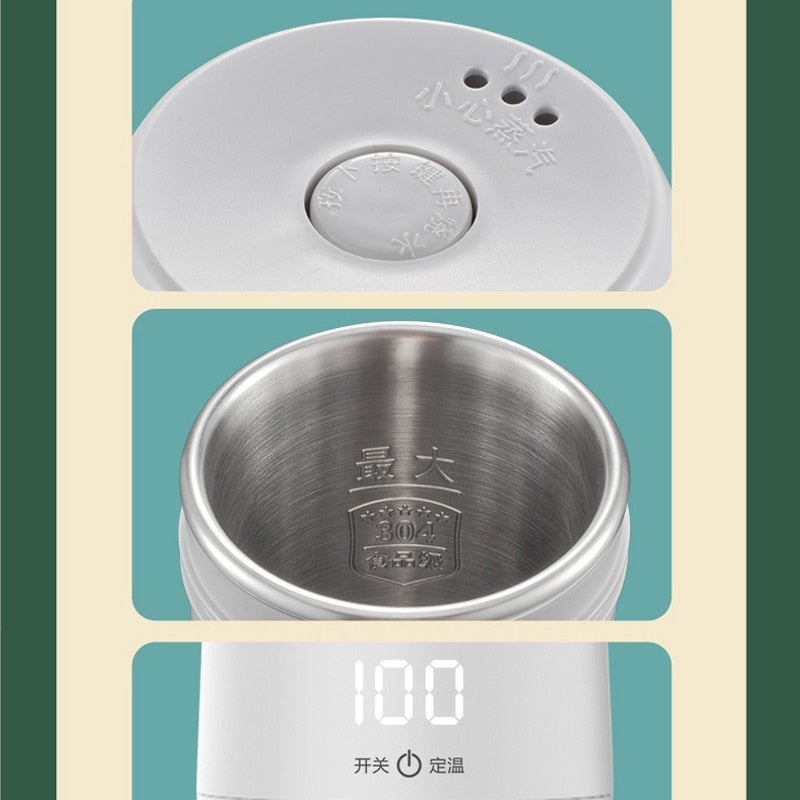 450ml Portable Electric Kettles With Smart Temperature Control Cup