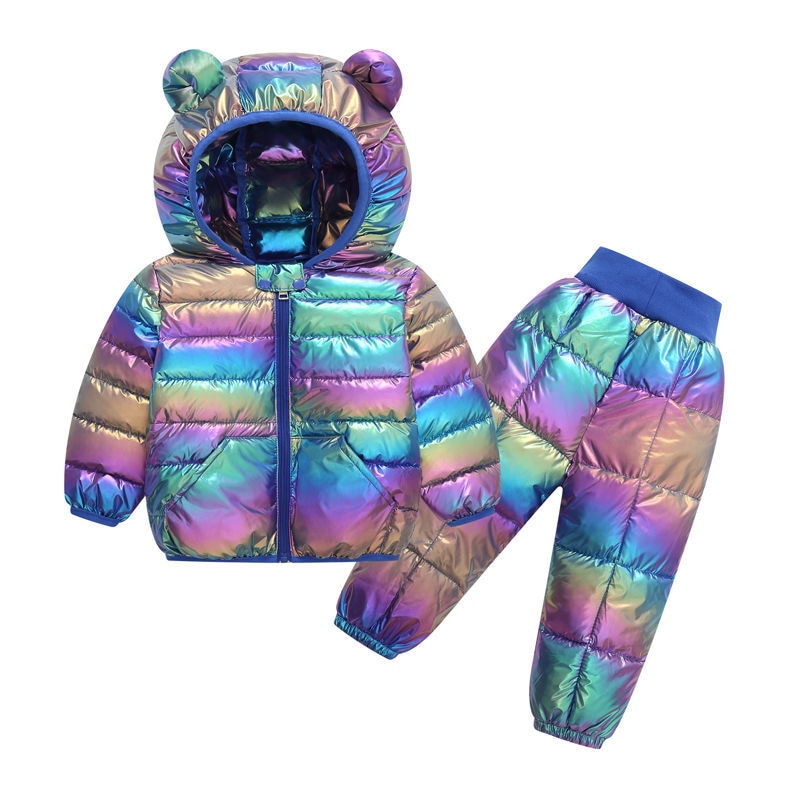 2020 Autumn Winter Suit for Girls Boys Hooded Coat Set