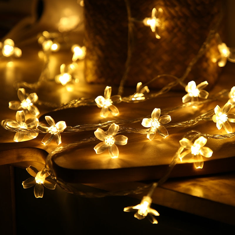 Snowflake LED Light Christmas Decorations For Home Hanging Garland