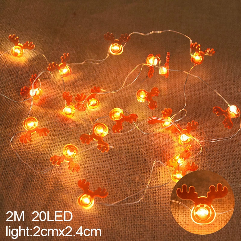 Snowflake LED Light Christmas Decorations For Home Hanging Garland