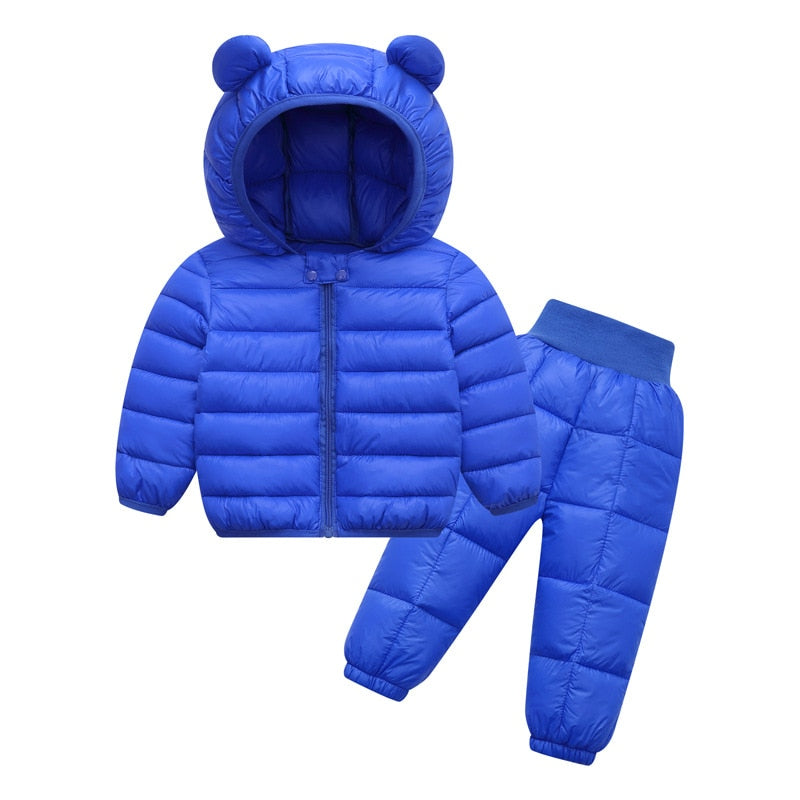 2020 Autumn Winter Suit for Girls Boys Hooded Coat Set