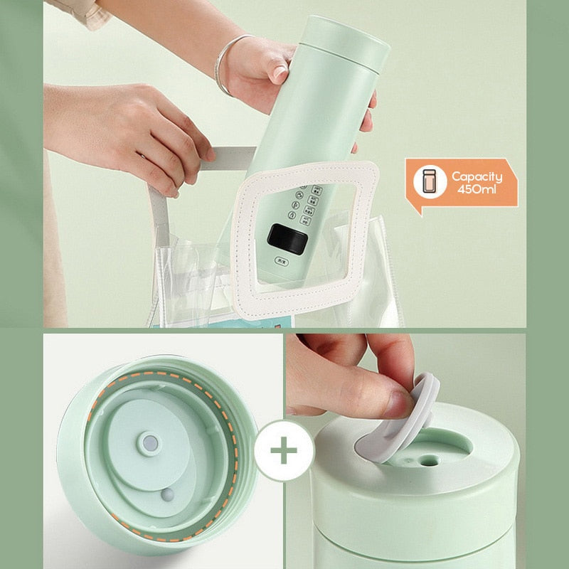 450ml Portable Electric Kettles With Smart Temperature Control Cup
