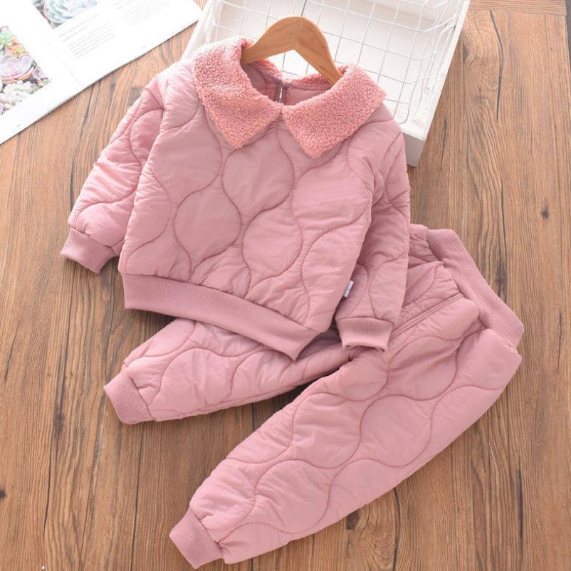 2020 Autumn Winter Suit for Girls Boys Hooded Coat Set