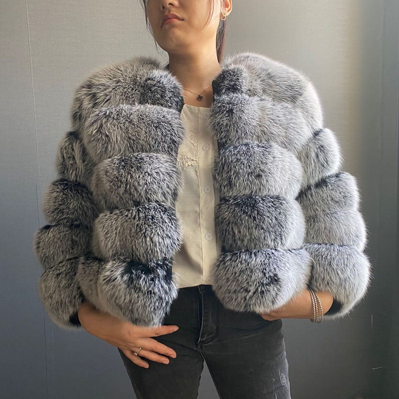 Fashion winter jackets women Warm Coats Natural Faux Fur Coat