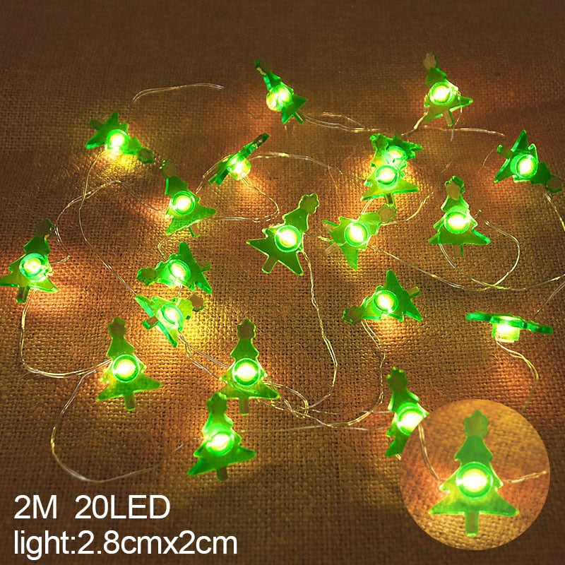 Snowflake LED Light Christmas Decorations For Home Hanging Garland