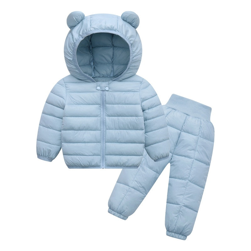 2020 Autumn Winter Suit for Girls Boys Hooded Coat Set