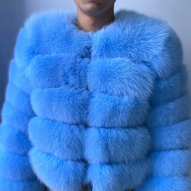 Fashion winter jackets women Warm Coats Natural Faux Fur Coat