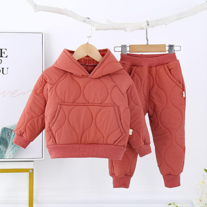 2020 Autumn Winter Suit for Girls Boys Hooded Coat Set