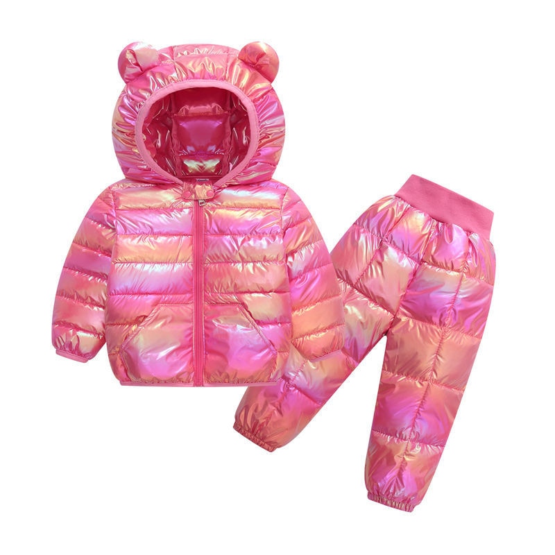 2020 Autumn Winter Suit for Girls Boys Hooded Coat Set