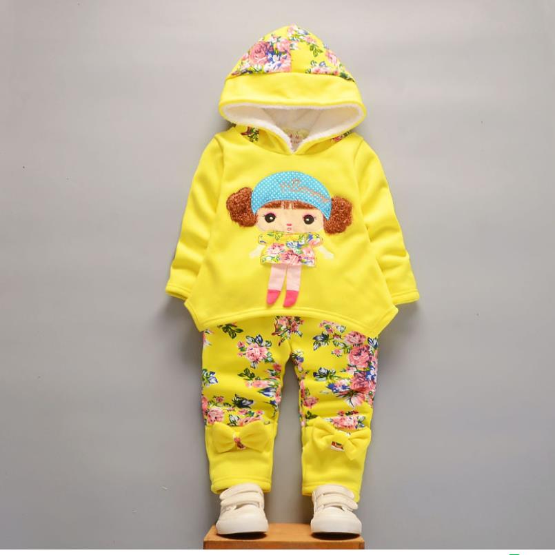 2020 Autumn Winter Suit for Girls Boys Hooded Coat Set