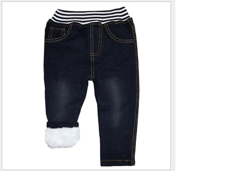 New Baby Boys Clothing Warm Cashmere Jeans Pants