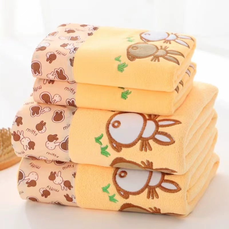 Microfiber Towel Set Luxury Lace Embroidered Bath Towel Gift Set