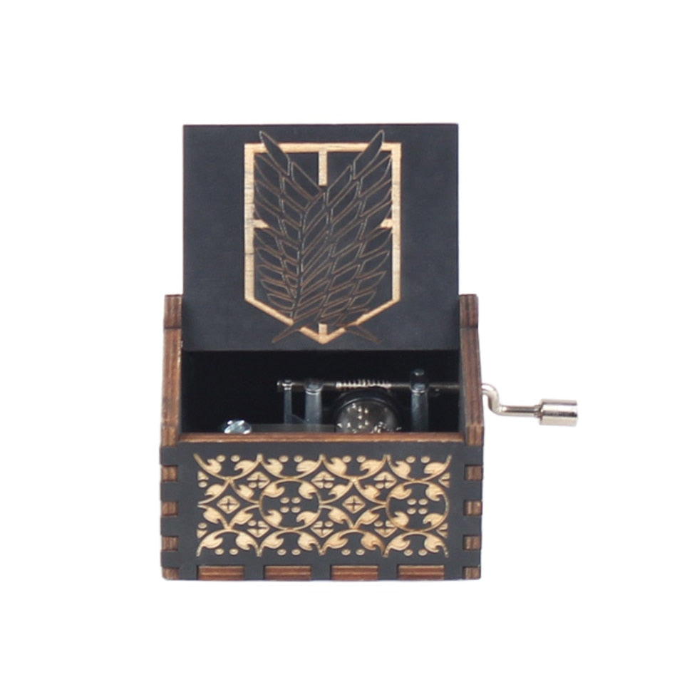 New Wooden Hand Crank Music Box Merry Christmas Music Theme