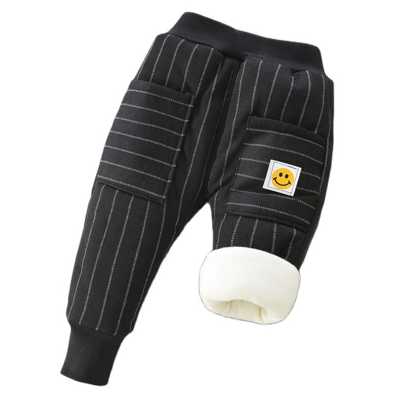 New Baby Boys Clothing Warm Cashmere Jeans Pants