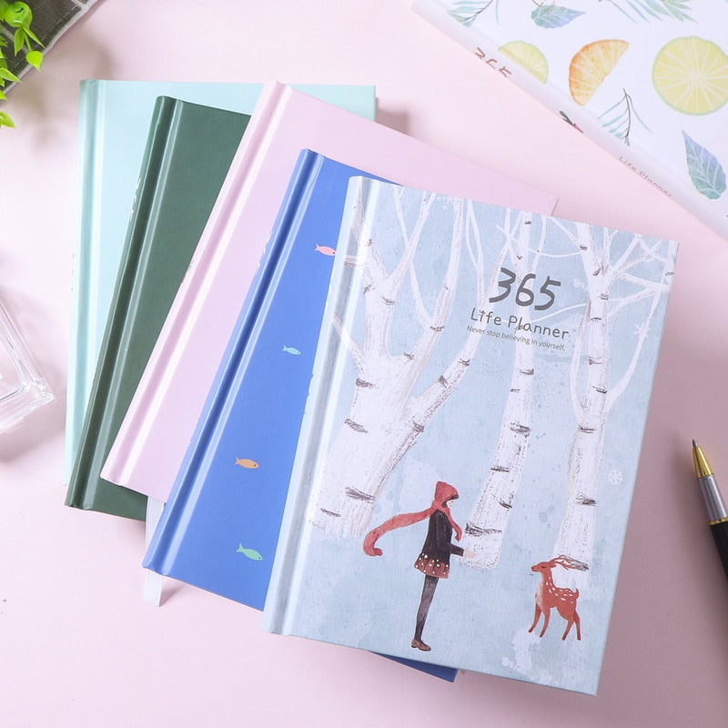 365 Planner Agenda Notebook Colorful Inner PageYearly Daily Plan