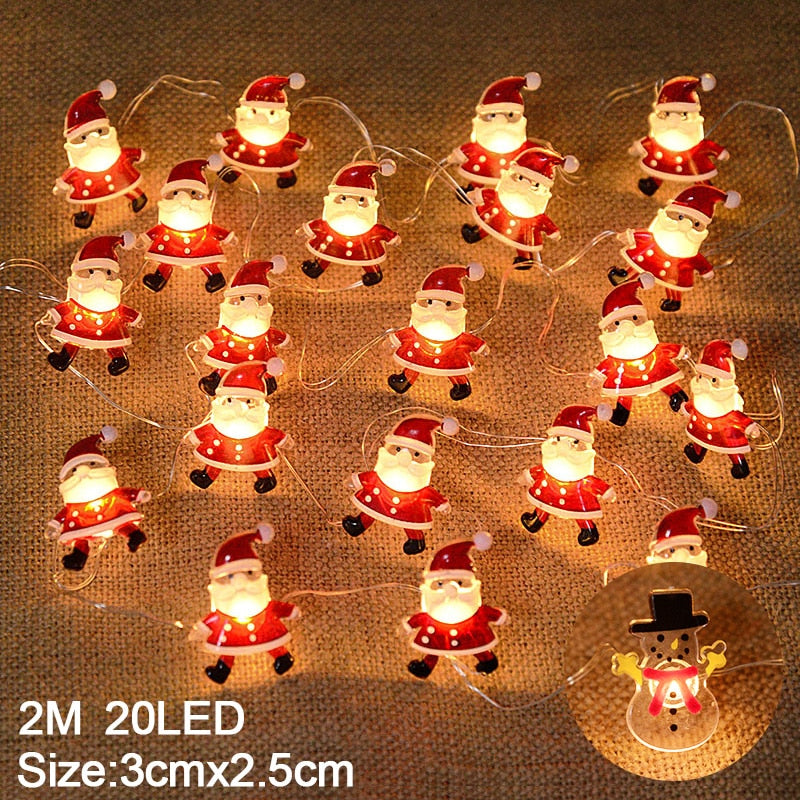 Snowflake LED Light Christmas Decorations For Home Hanging Garland