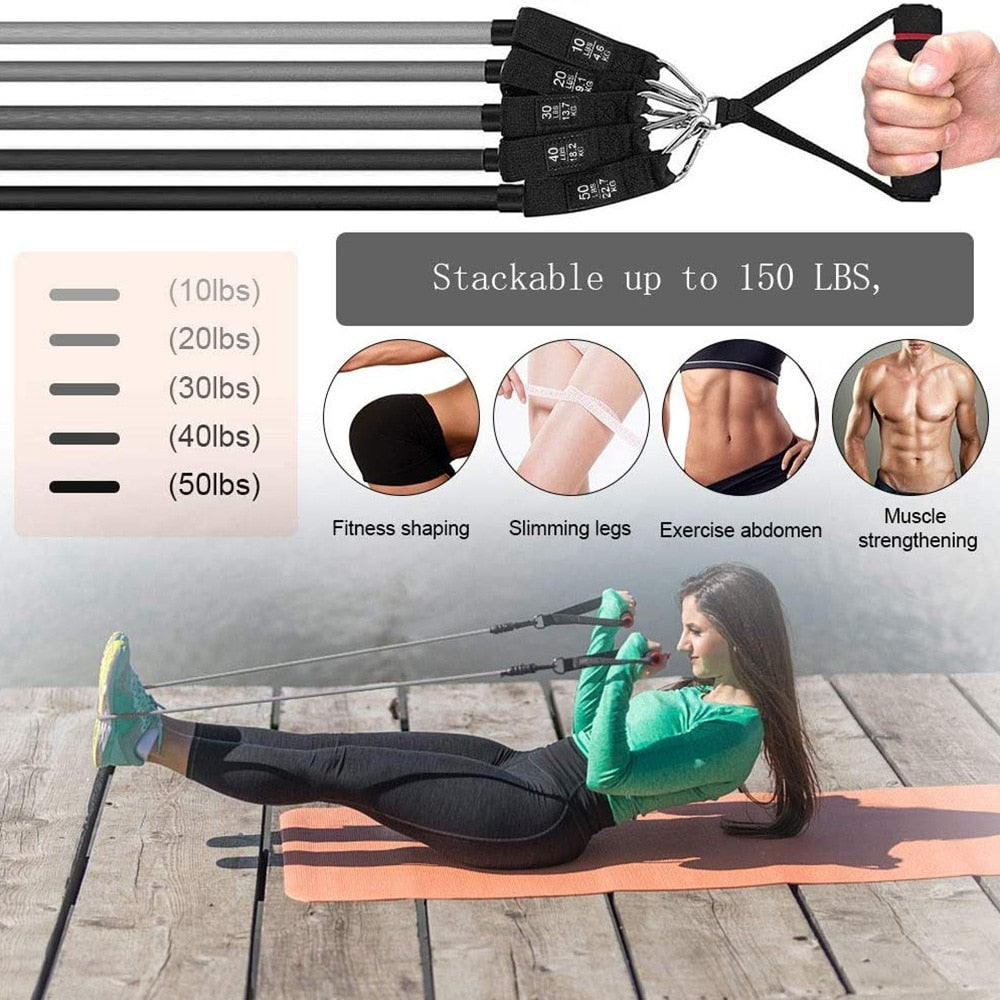 Yoga Loop Latex Resistance Bands Set Rubber Exercise Fitness Equipment