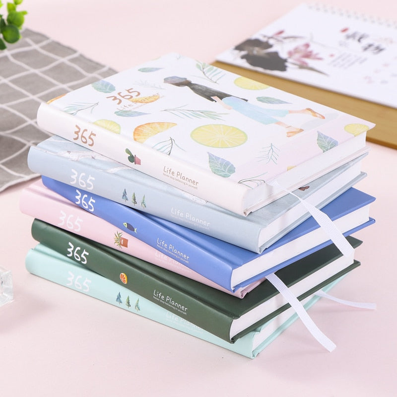 365 Planner Agenda Notebook Colorful Inner PageYearly Daily Plan
