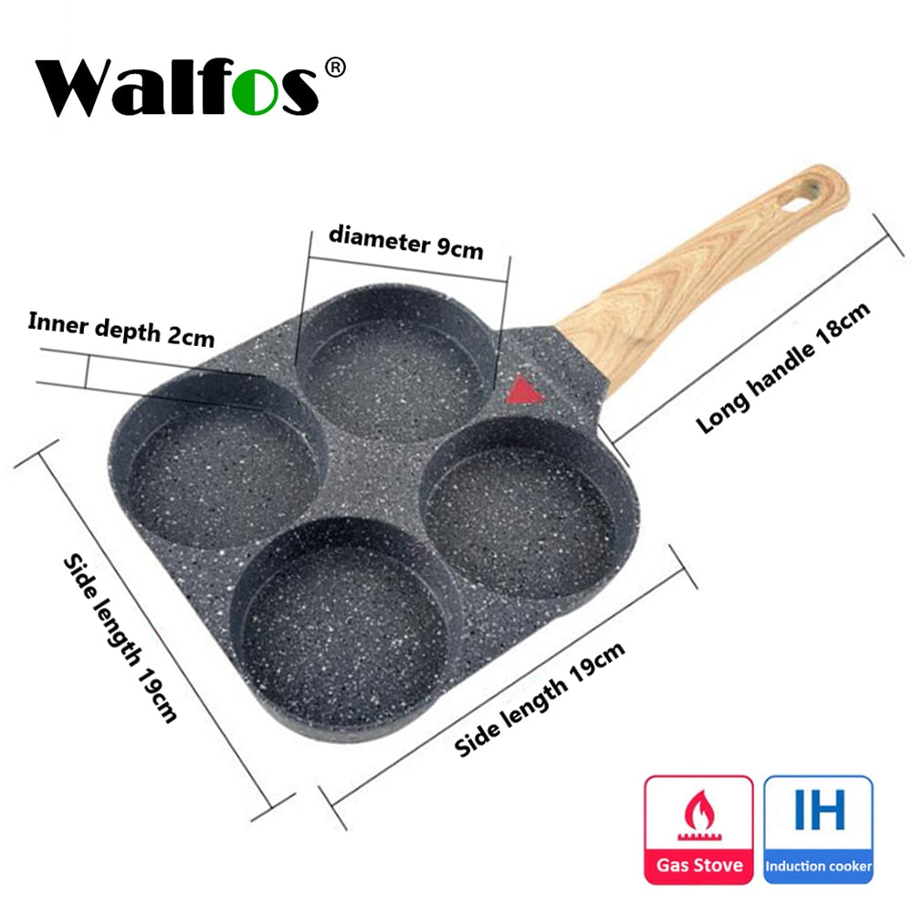 Four-Hole Frying Pot Pan Thickened Omelet Pan Non-Stick Egg