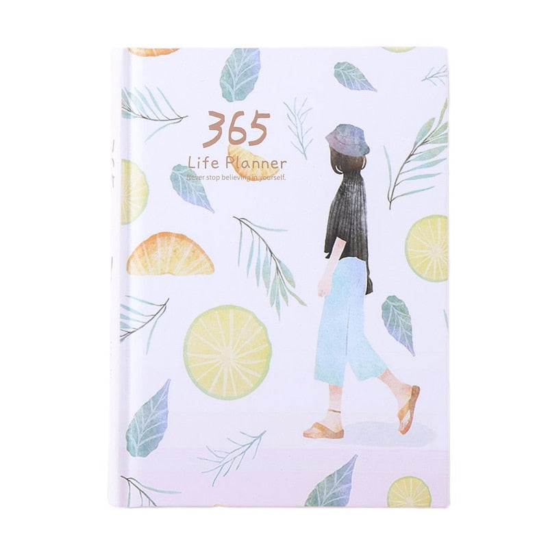 365 Planner Agenda Notebook Colorful Inner PageYearly Daily Plan