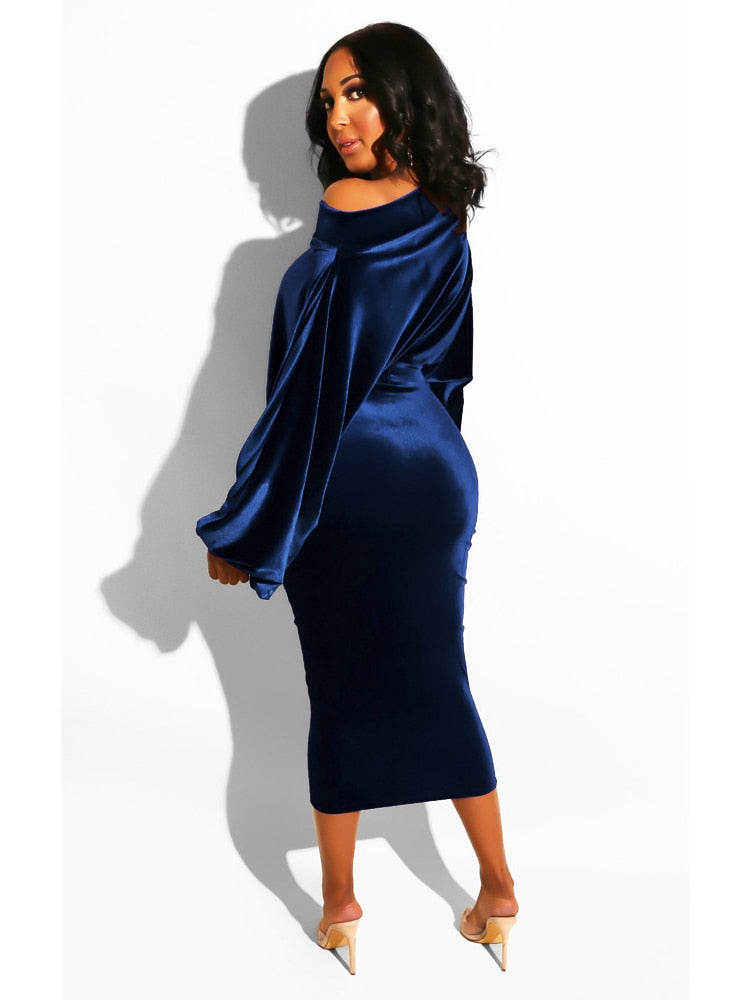 Autumn Elegant One Off Shoulder Long Sleeve