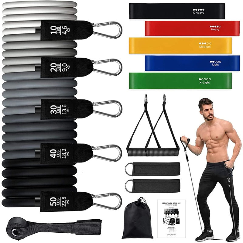 Yoga Loop Latex Resistance Bands Set Rubber Exercise Fitness Equipment