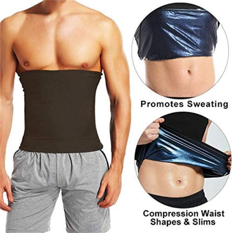 Sauna Waist Trimmer Belly Wrap Workout Sport Sweat Band Shaper