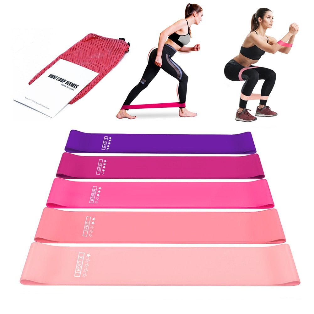 Yoga Loop Latex Resistance Bands Set Rubber Exercise Fitness Equipment