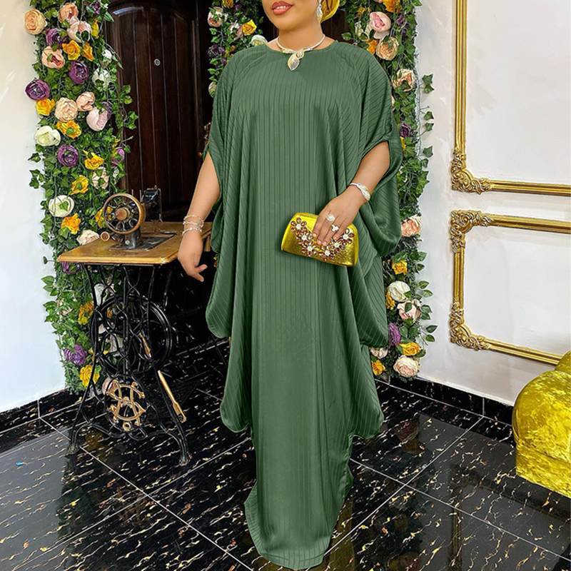 Plus Size 5XL VONDA 2022 Summer Party Sundress Vintage Women Casual Bohemian Bat Sleeve Dress Loose O Neck Maxi Long Vestidos