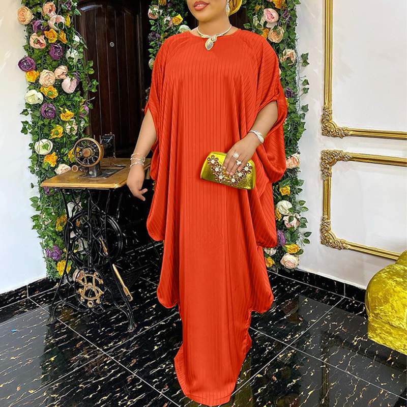 Plus Size 5XL VONDA 2022 Summer Party Sundress Vintage Women Casual Bohemian Bat Sleeve Dress Loose O Neck Maxi Long Vestidos