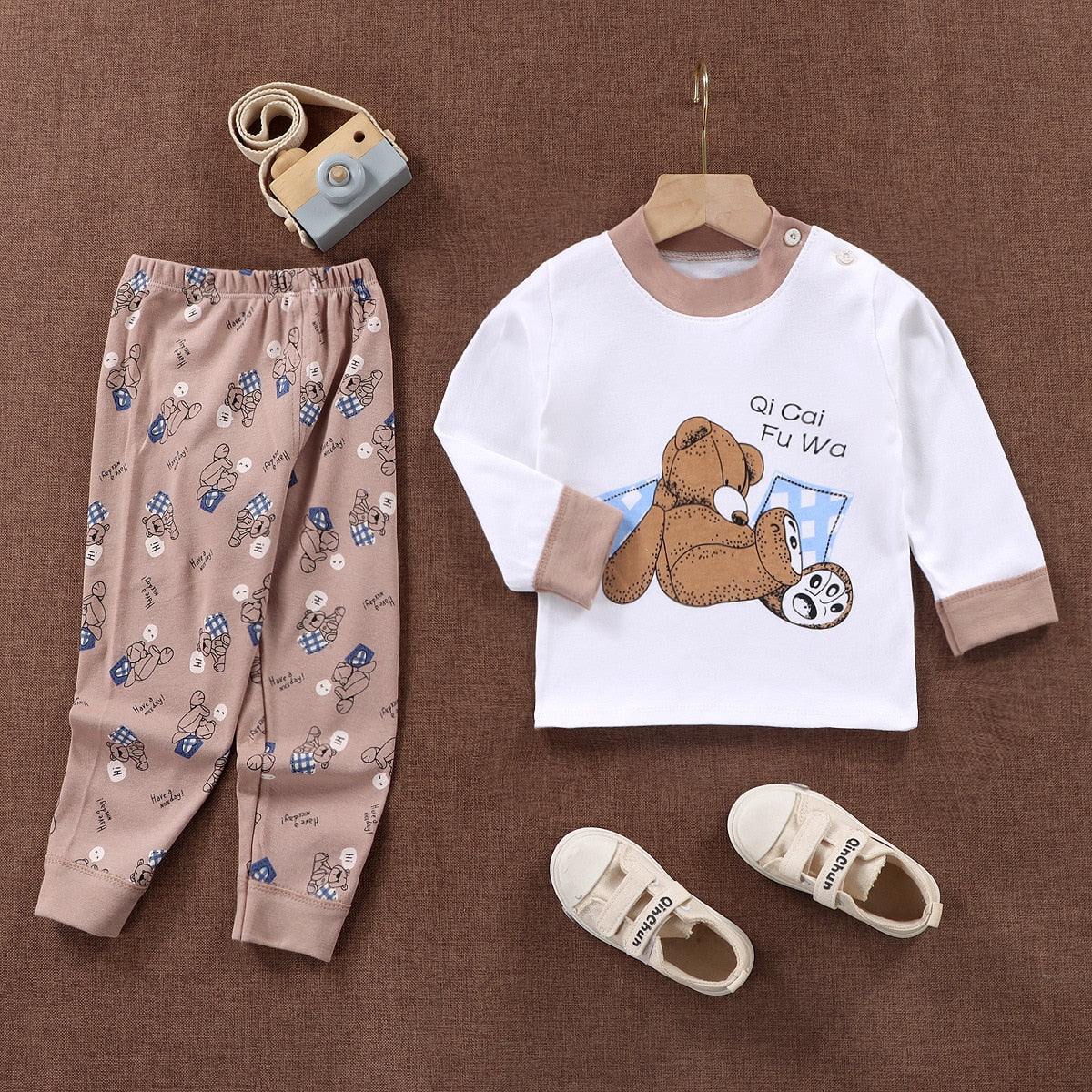 0-2year Baby Girls Boys Clothes Set Winter Christmas Mickey Mouse Set