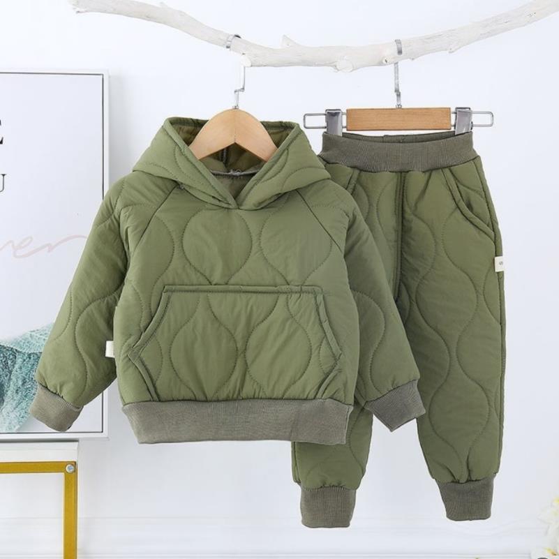 2020 Autumn Winter Suit for Girls Boys Hooded Coat Set