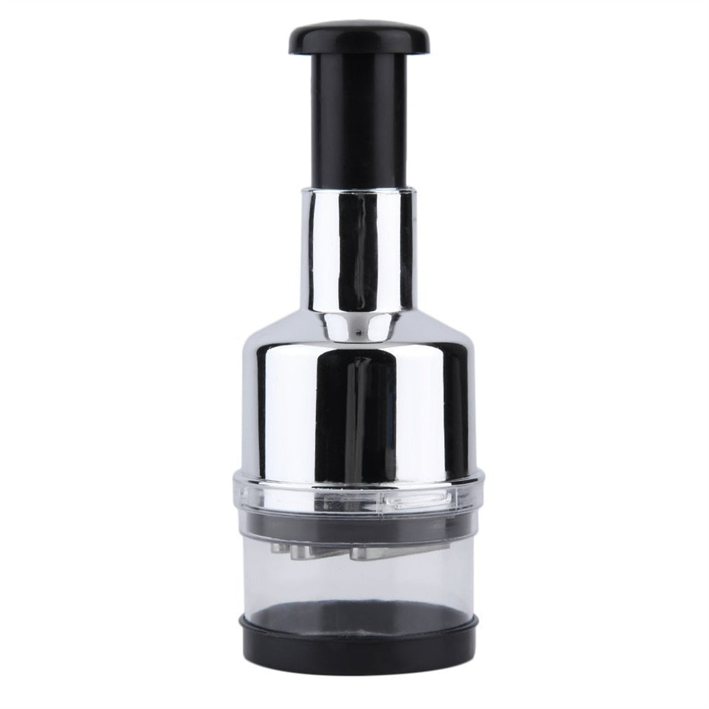 Multifunction Manual Onion Chopper Stainless Steel Garlic Crusher