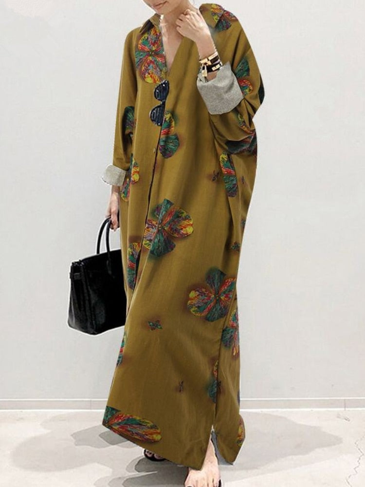Fashion Cotton Linen Striped Cardigan Loose Large Casual
