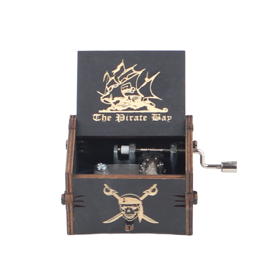 New Wooden Hand Crank Music Box Merry Christmas Music Theme
