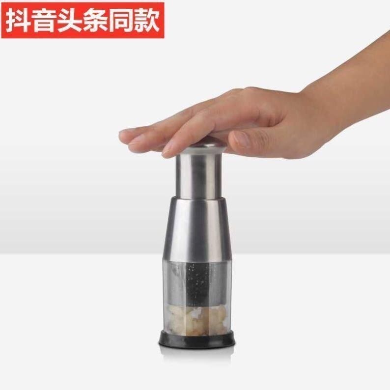 Multifunction Manual Onion Chopper Stainless Steel Garlic Crusher
