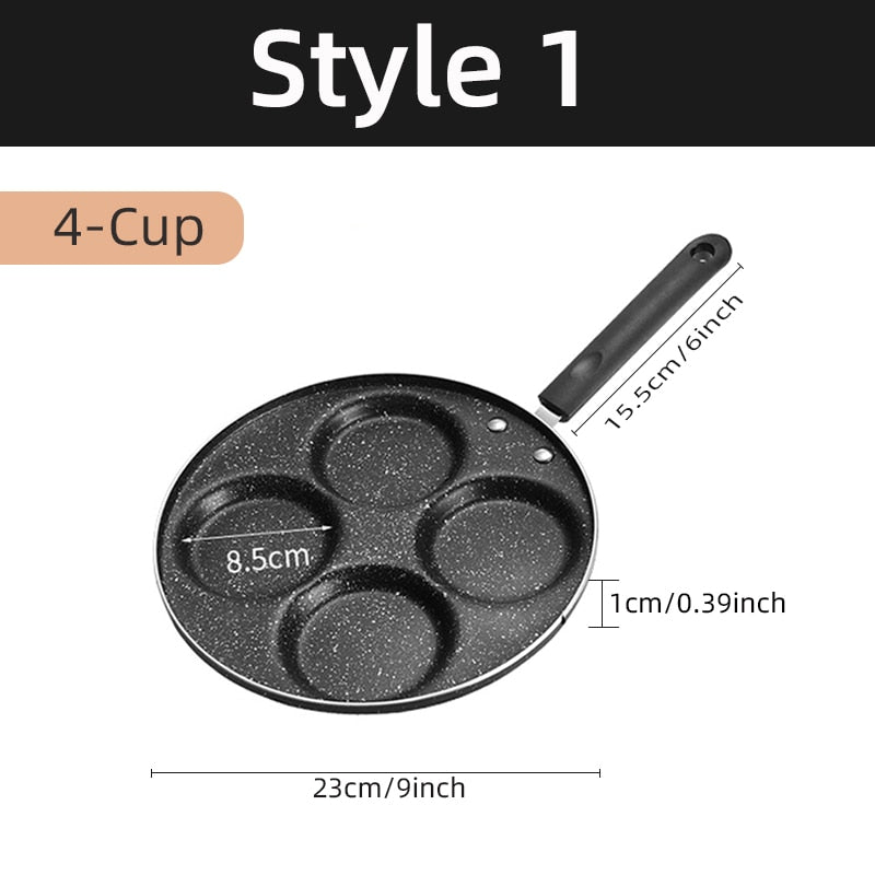 4/7 Cups Pancakes Frying Pans Breakfast Egg Pan Durable Non-stick