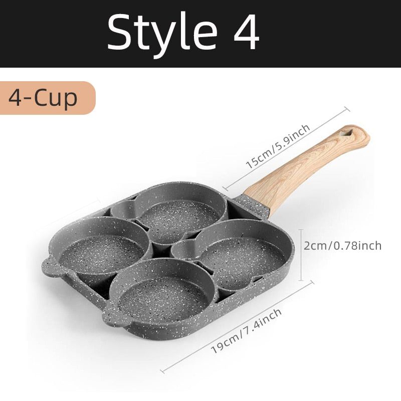 4/7 Cups Pancakes Frying Pans Breakfast Egg Pan Durable Non-stick