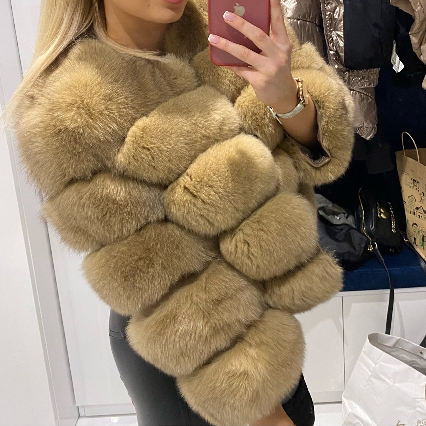 Fashion winter jackets women Warm Coats Natural Faux Fur Coat