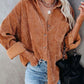 Autumn Corduroy Jacket Woman Long Shirt Jacket Women Button Coat Jackets