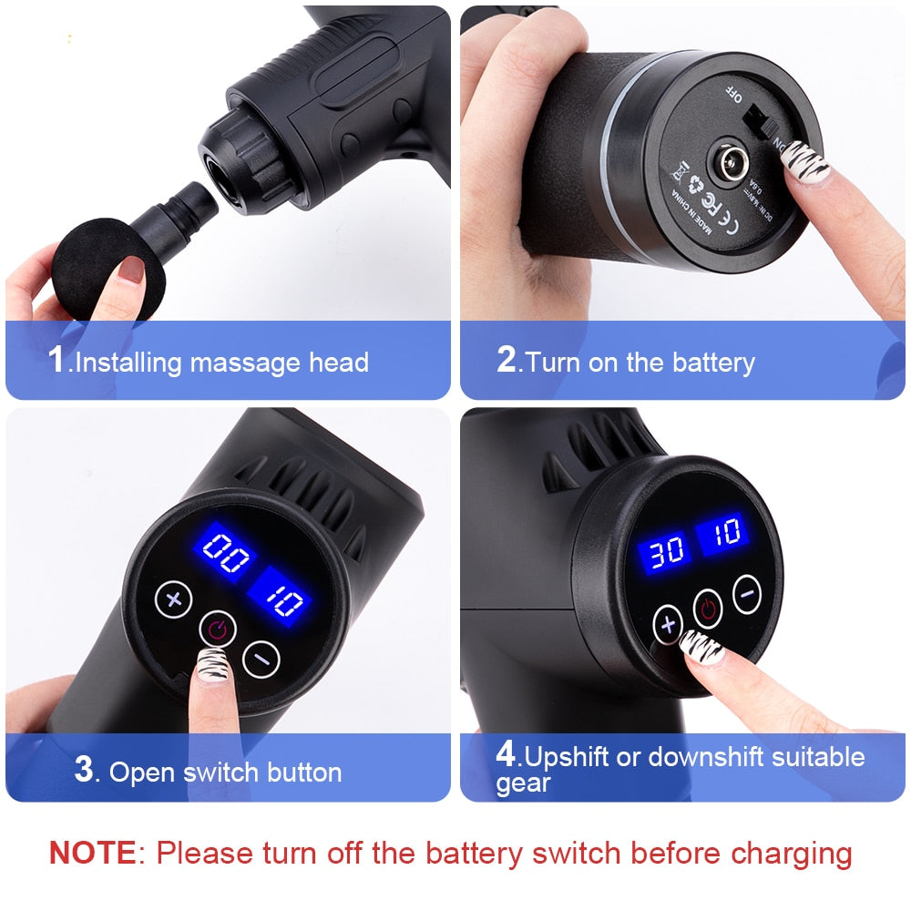 High frequency Muscle Electric Massage Gun for Body Relaxation